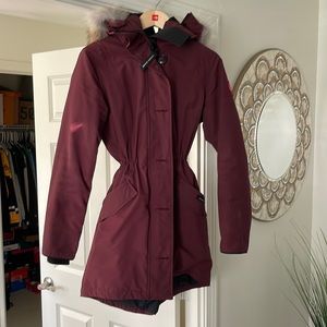 Maroon women Canada goose jacket